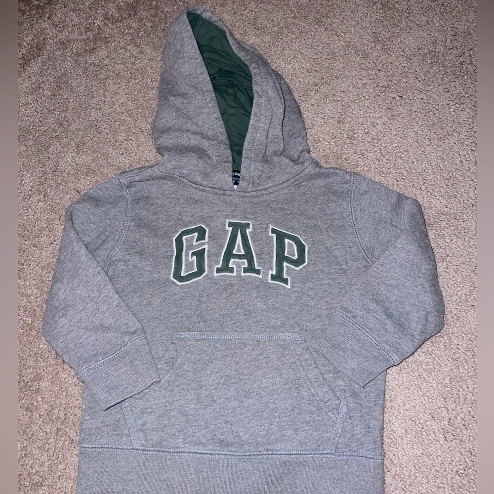 Baby Gap Hoodie, Boys, Gray & Green, 2T